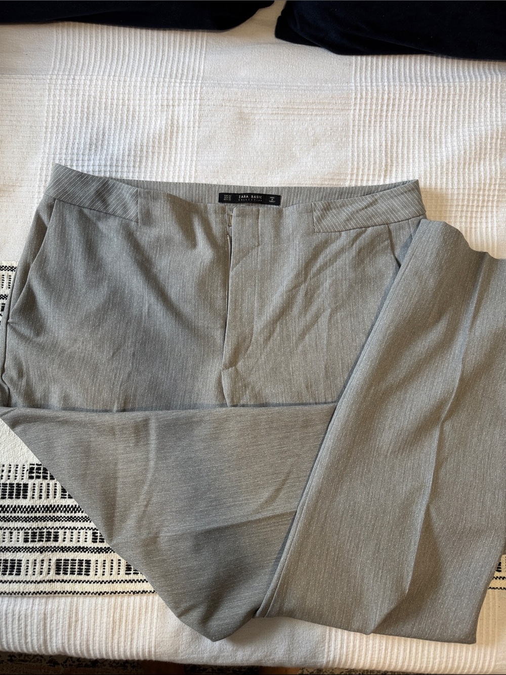 Zara Light Gray Dress Pants - Slim Tailored Fit